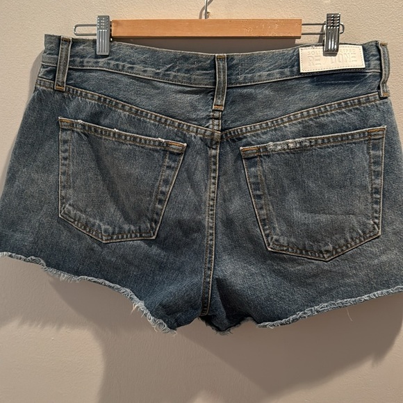 RE/DONE x Solid & Striped Original Cut-off Button Fly High Rise Denim Shorts 30 - Picture 5 of 5